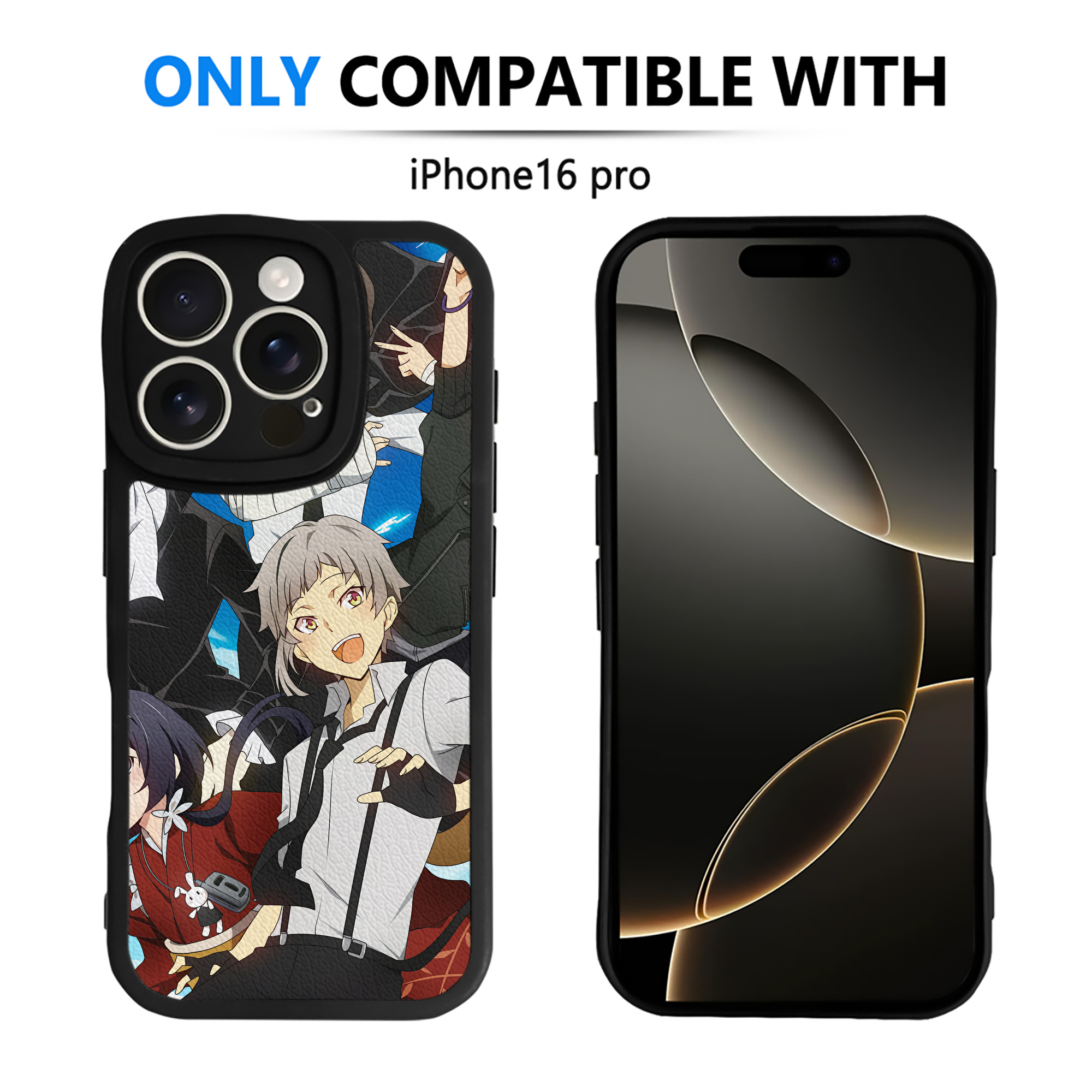 （画像用） 文豪ストレイドッグス Bungo Stray Dogs 【iPhone 16シリーズ対応】シリコンスマホケース（レザー調） 材質：シリコン